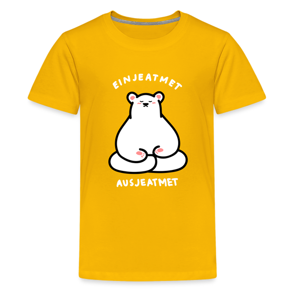 Einjeatmet - Teenager Premium T-Shirt - Sonnengelb