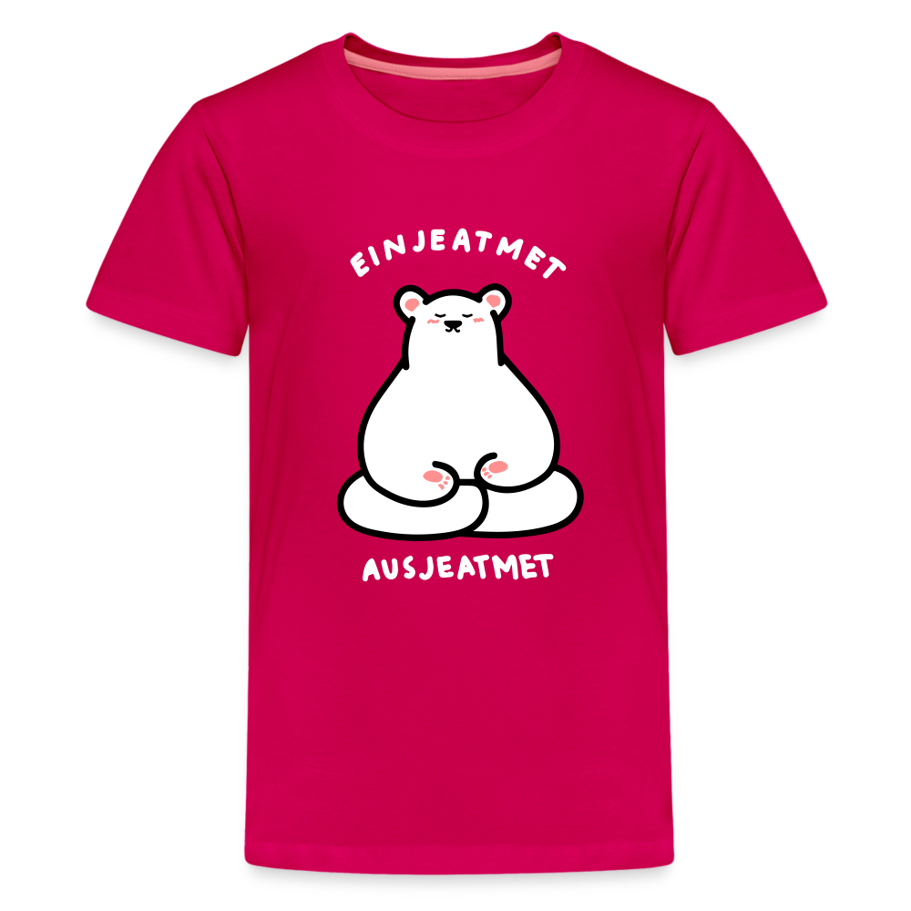 Einjeatmet - Teenager Premium T-Shirt - dunkles Pink