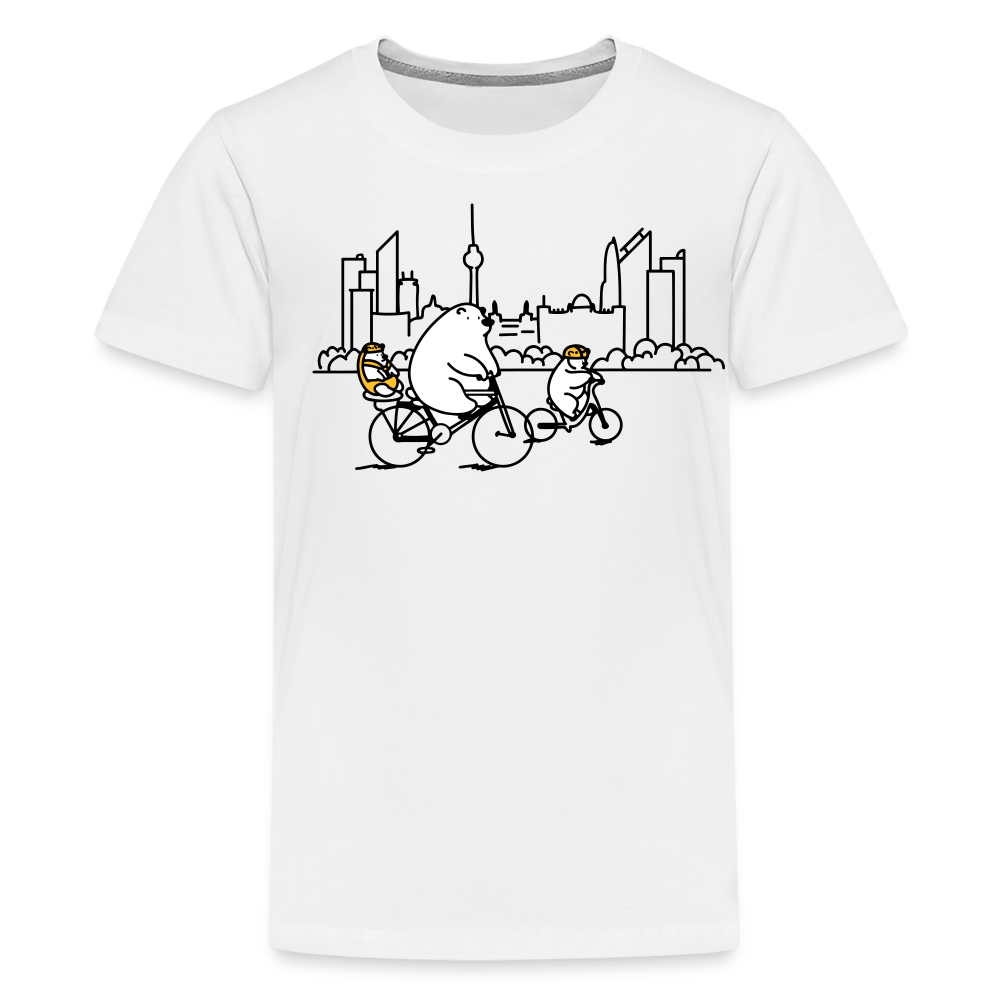 Fahrradtour Berlin - Teenager Premium T-Shirt - weiß