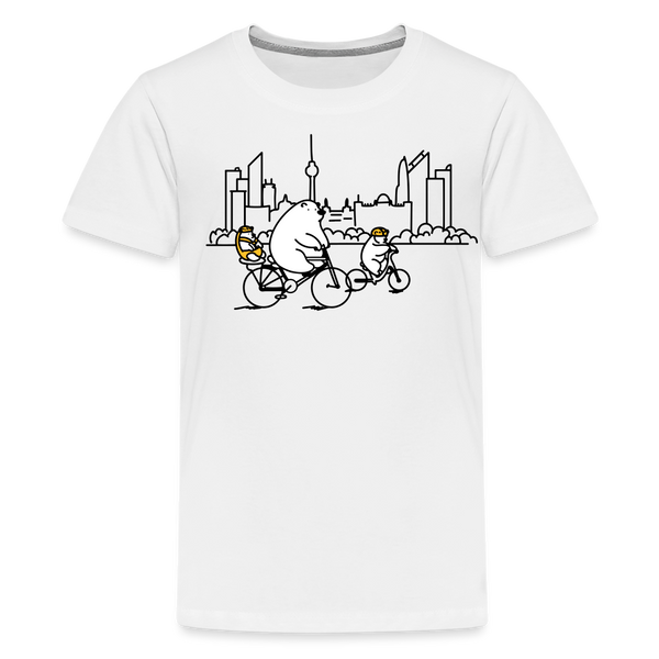 Fahrradtour Berlin - Teenager Premium T-Shirt - weiß