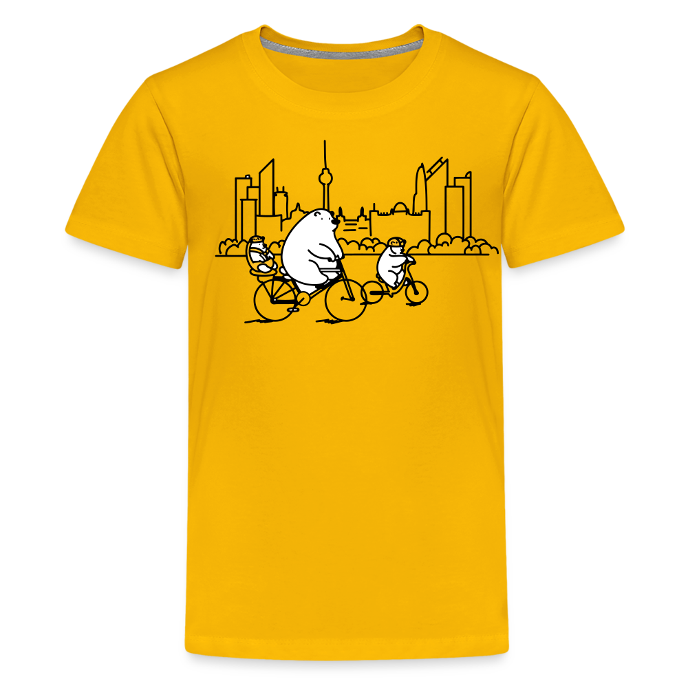 Fahrradtour Berlin - Teenager Premium T-Shirt - Sonnengelb
