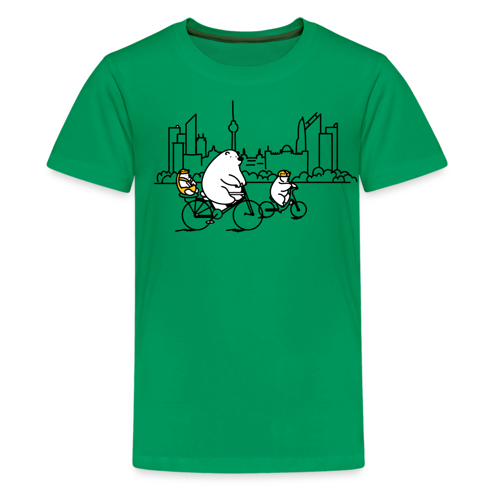 Fahrradtour Berlin - Teenager Premium T-Shirt - Kelly Green