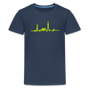 Herzschlag für Fahrradfahrer - Teenager Premium T-Shirt - Navy