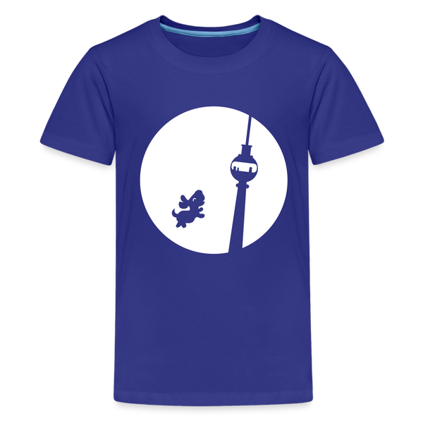Hund am Fernsehturm - Teenager Premium T-Shirt - Königsblau