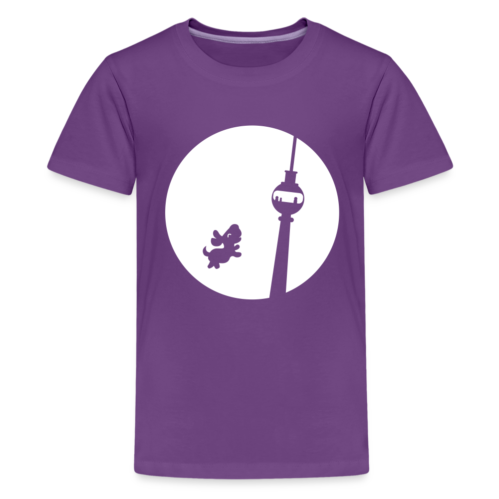 Hund am Fernsehturm - Teenager Premium T-Shirt - Lila