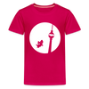Hund am Fernsehturm - Teenager Premium T-Shirt - dunkles Pink