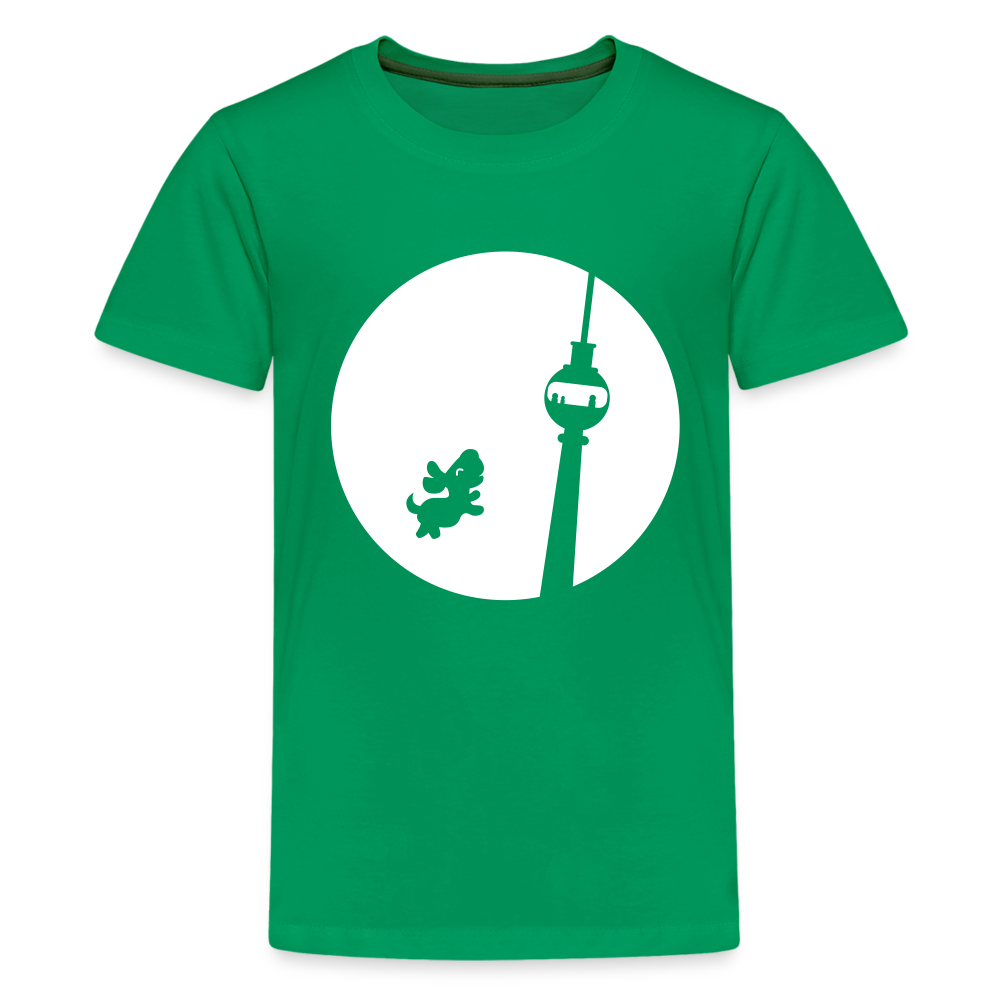 Hund am Fernsehturm - Teenager Premium T-Shirt - Kelly Green