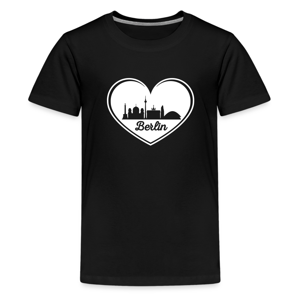 I love Berlin weiß - Teenager Premium T-Shirt - Schwarz