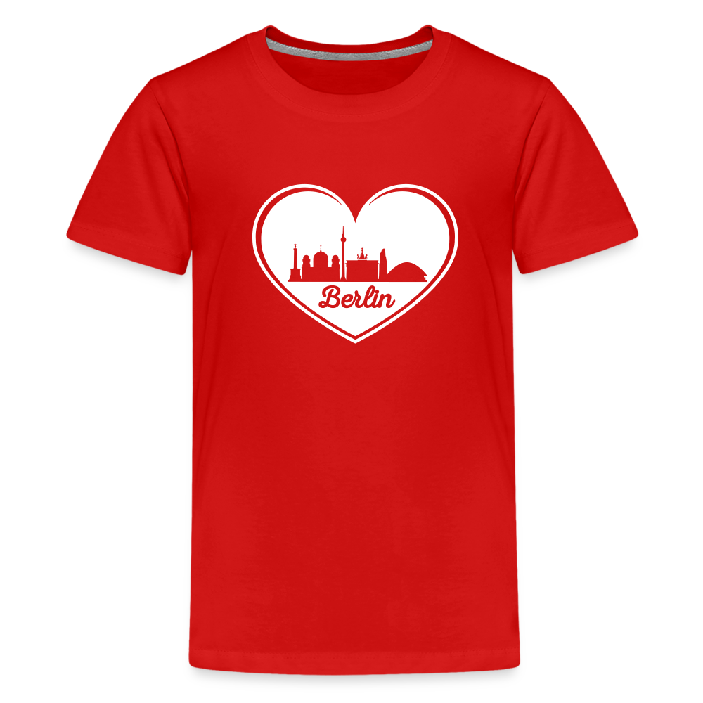 I love Berlin weiß - Teenager Premium T-Shirt - Rot
