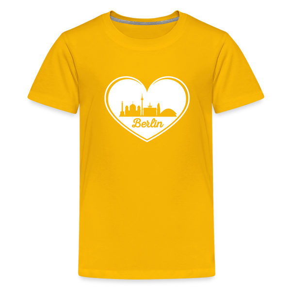 I love Berlin weiß - Teenager Premium T-Shirt - Sonnengelb