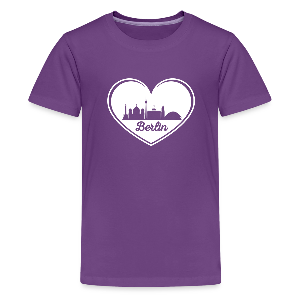 I love Berlin weiß - Teenager Premium T-Shirt - Lila