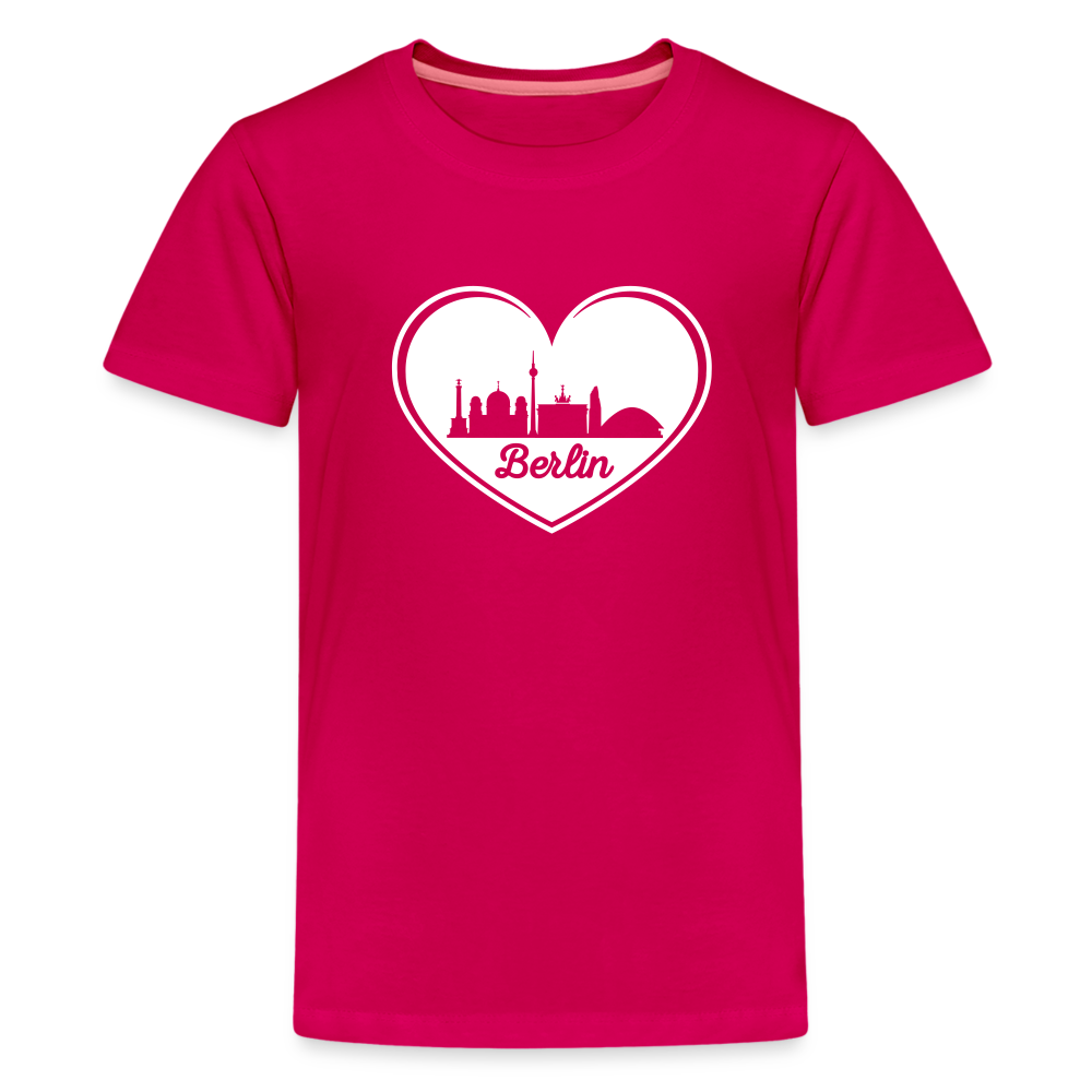 I love Berlin weiß - Teenager Premium T-Shirt - dunkles Pink