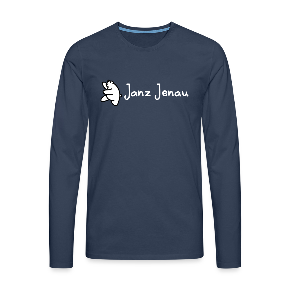 Janz Jenau - Männer Premium Langamshirt - Navy