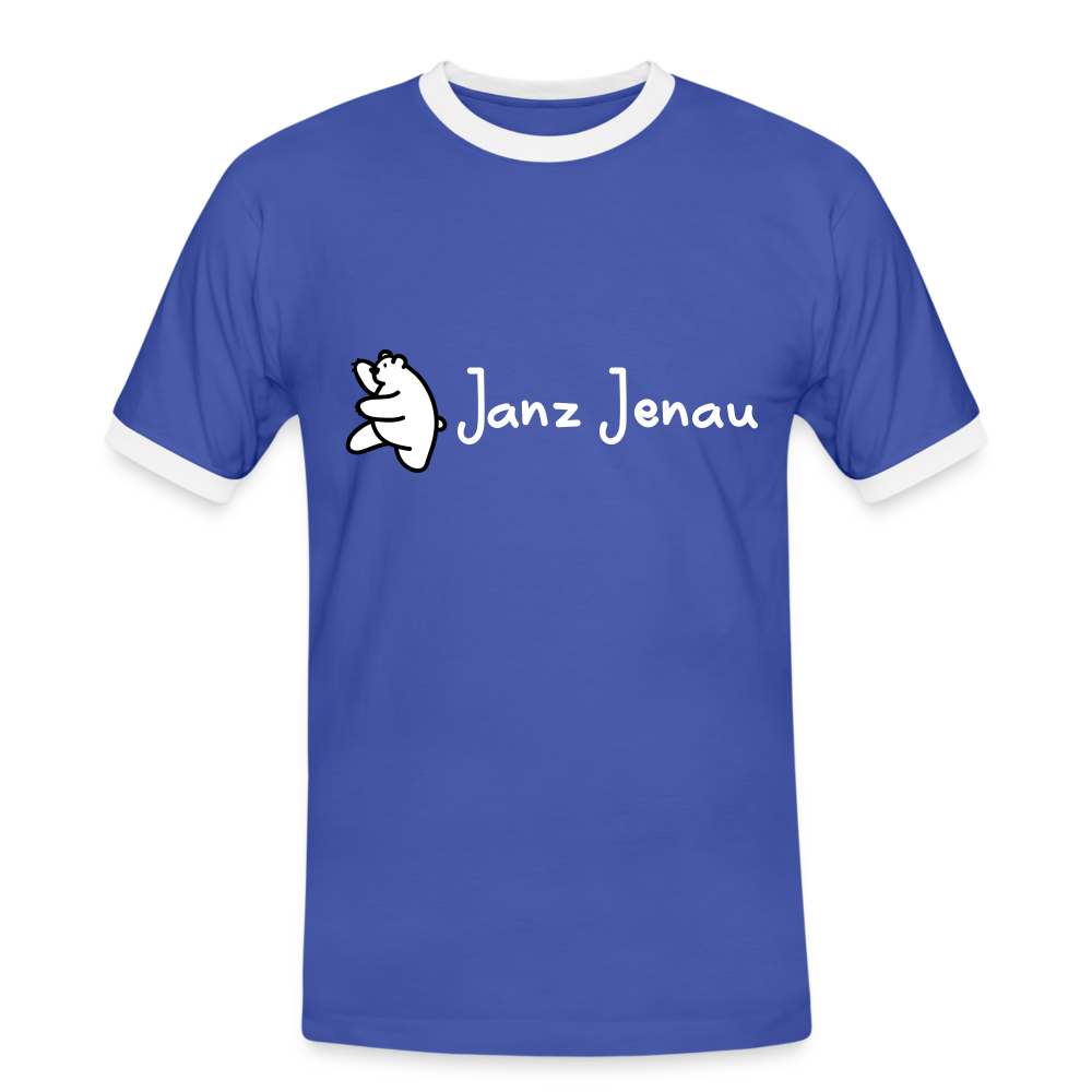 Janz Jenau - Männer Ringer T-Shirt - Blau/Weiß