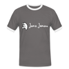 Janz Jenau - Männer Ringer T-Shirt - Dunkelgrau/Weiß