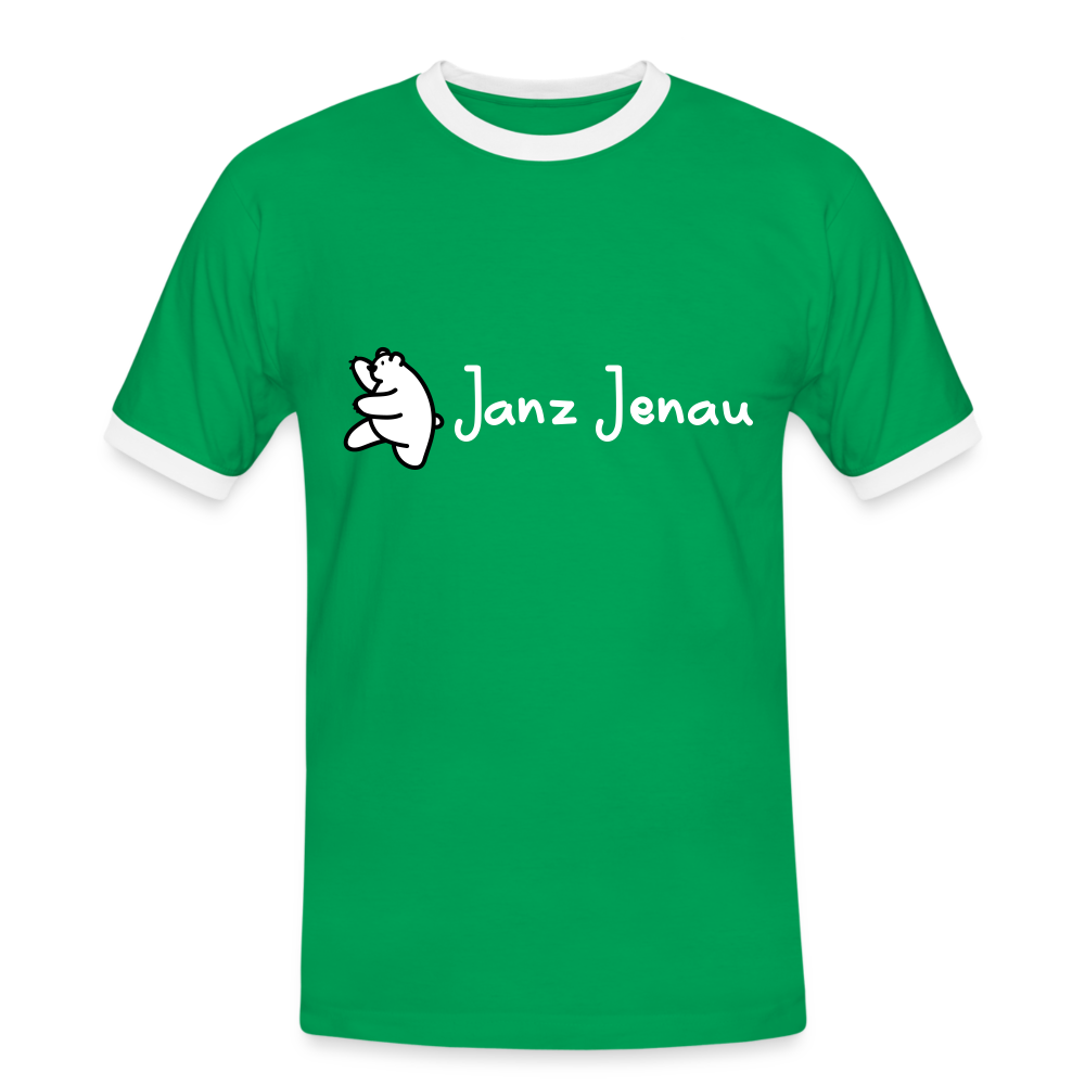 Janz Jenau - Männer Ringer T-Shirt - Kelly Green/Weiß
