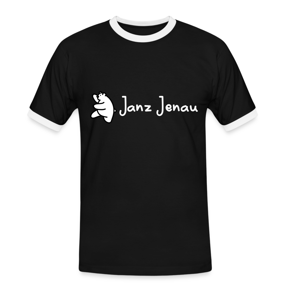 Janz Jenau - Männer Ringer T-Shirt - Schwarz/Weiß