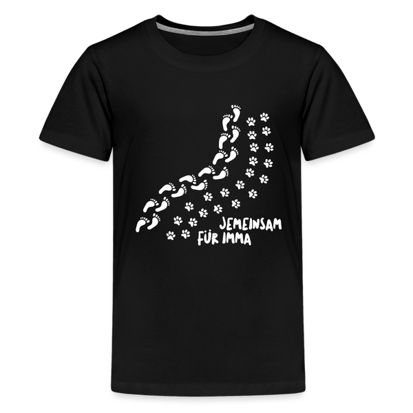 Jemeinsam Für Imma - Teenager Premium T-Shirt - Schwarz