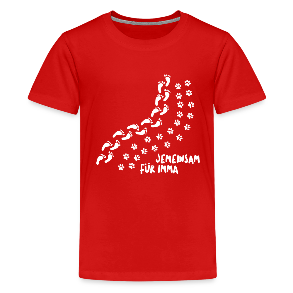 Jemeinsam Für Imma - Teenager Premium T-Shirt - Rot