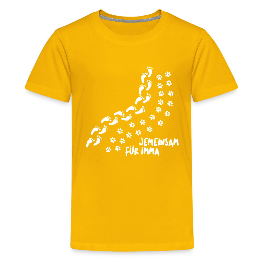 Jemeinsam Für Imma - Teenager Premium T-Shirt - Sonnengelb