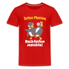 Juten Morjen, Backfeifenjesichta! - Teenager Premium T-Shirt - Rot