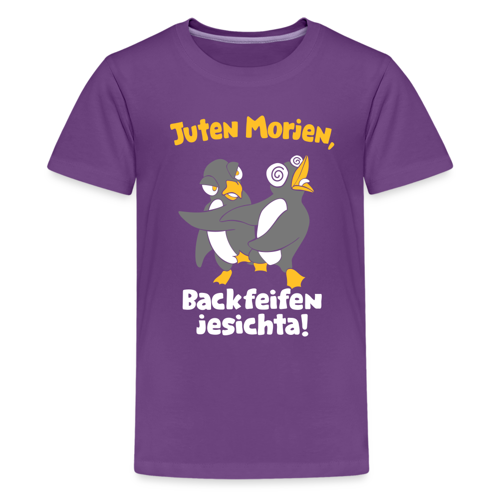 Juten Morjen, Backfeifenjesichta! - Teenager Premium T-Shirt - Lila