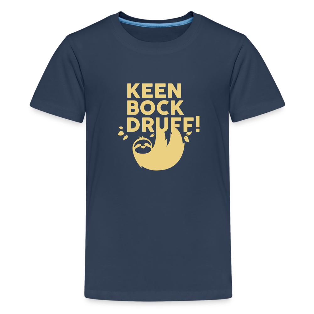 Keen Bock druff! - Teenager Premium T-Shirt - Navy