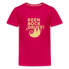 Keen Bock druff! - Teenager Premium T-Shirt - dunkles Pink