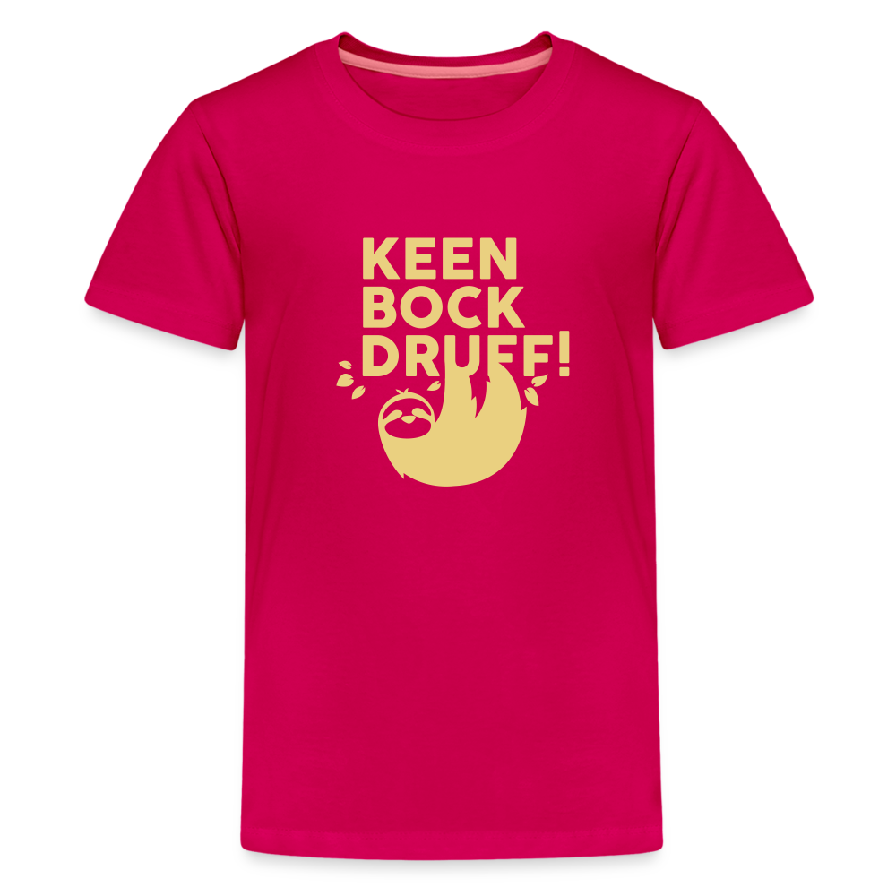 Keen Bock druff! - Teenager Premium T-Shirt - dunkles Pink