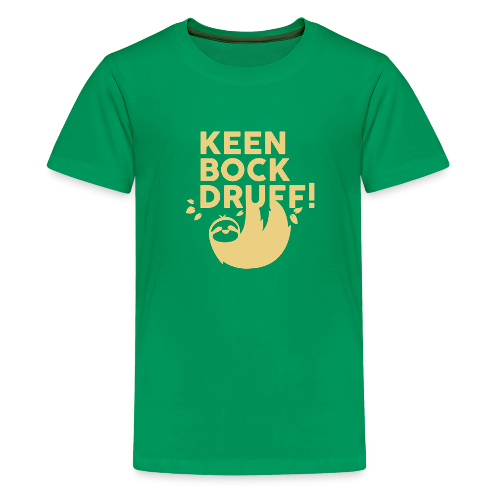 Keen Bock druff! - Teenager Premium T-Shirt - Kelly Green