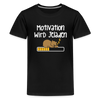 Motivation Wird Jeladen Warten - Teenager Premium T-Shirt - Schwarz