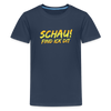 Schau! Find Ick Dit - Teenager Premium T-Shirt - Navy