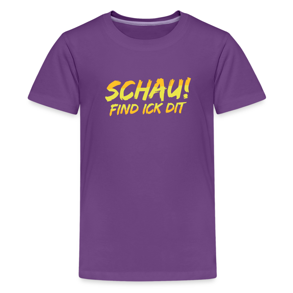 Schau! Find Ick Dit - Teenager Premium T-Shirt - Lila