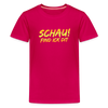 Schau! Find Ick Dit - Teenager Premium T-Shirt - dunkles Pink