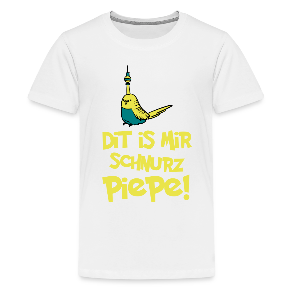 Schnurz Piepe mit Piep - Teenager Premium T-Shirt - weiß