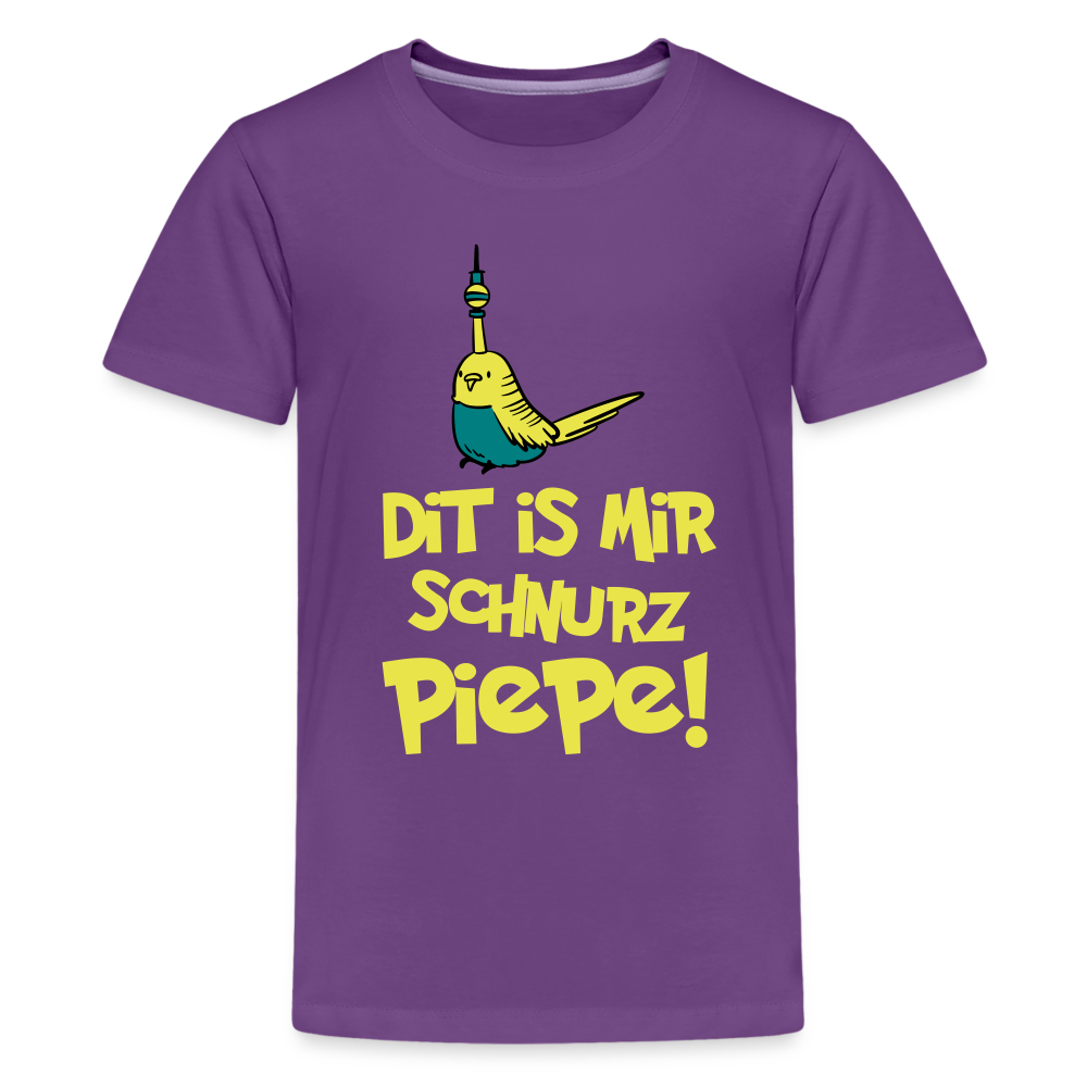 Schnurz Piepe mit Piep - Teenager Premium T-Shirt - Lila
