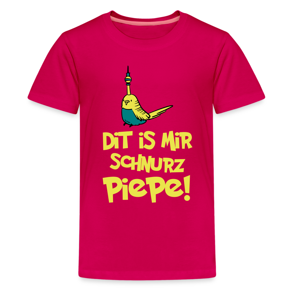 Schnurz Piepe mit Piep - Teenager Premium T-Shirt - dunkles Pink
