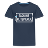 Tach ihr Flitzpiepen - weiß - Teenager Premium T-Shirt - Navy