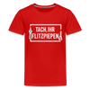Tach ihr Flitzpiepen - weiß - Teenager Premium T-Shirt - Rot