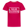 Tach ihr Flitzpiepen - weiß - Teenager Premium T-Shirt - dunkles Pink