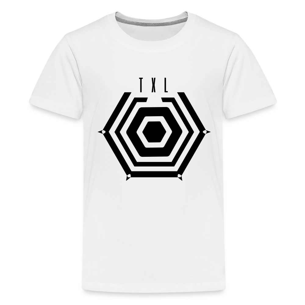 Tegel TXL Umrisse - Teenager Premium T-Shirt - weiß