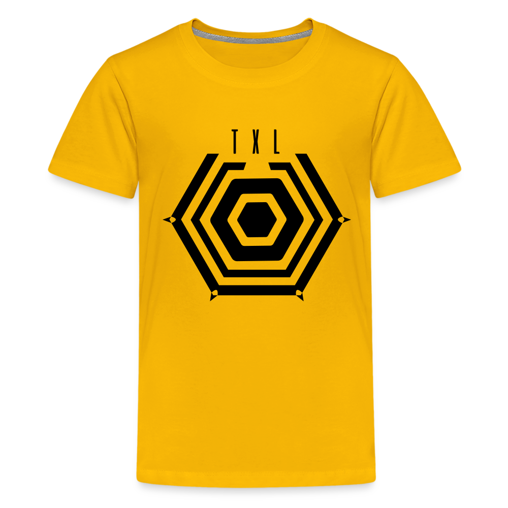 Tegel TXL Umrisse - Teenager Premium T-Shirt - Sonnengelb