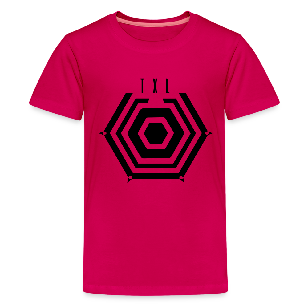 Tegel TXL Umrisse - Teenager Premium T-Shirt - dunkles Pink