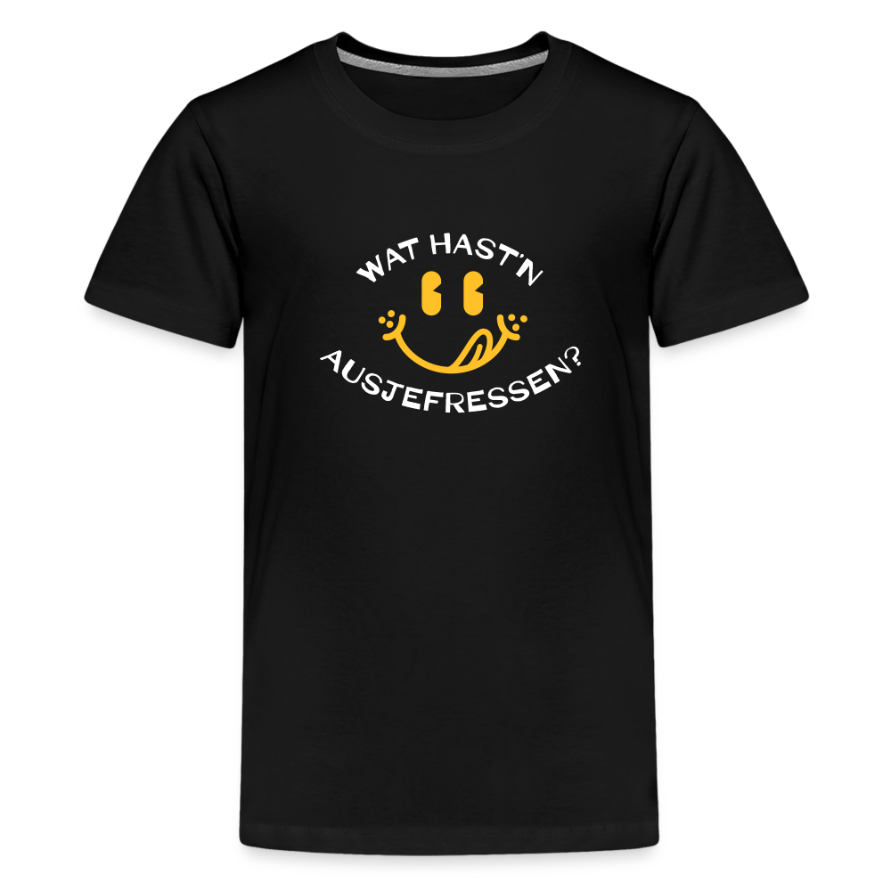 Wat Hast’n Ausjefressen - Teenager Premium T-Shirt - Schwarz