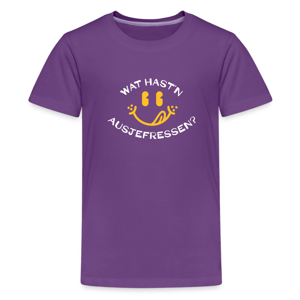 Wat Hast’n Ausjefressen - Teenager Premium T-Shirt - Lila