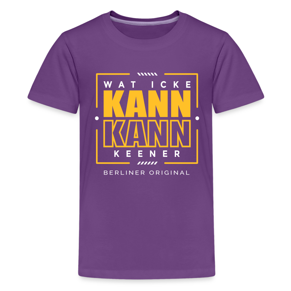 Wat Icke Kann, Kann Keener - Teenager Premium T-Shirt - Lila