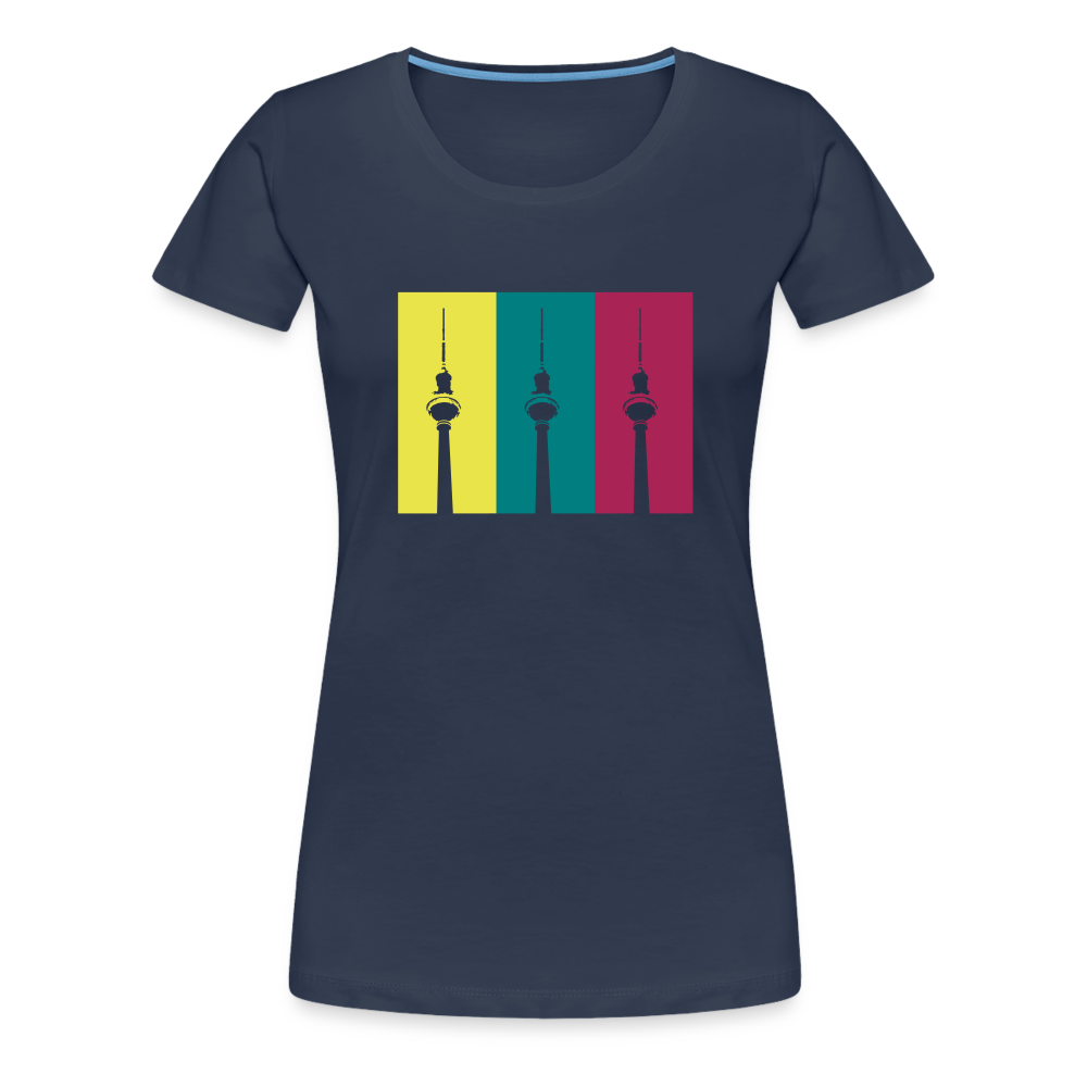 Berlin Retro - Frauen Premium T-Shirt - Navy