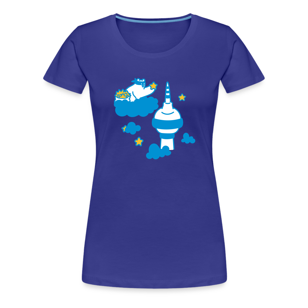 Berliner Bär bei Nacht - Frauen Premium T-Shirt - Königsblau
