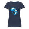 Berliner Bär bei Nacht - Frauen Premium T-Shirt - Navy