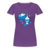 Berliner Bär bei Nacht - Frauen Premium T-Shirt - Lila